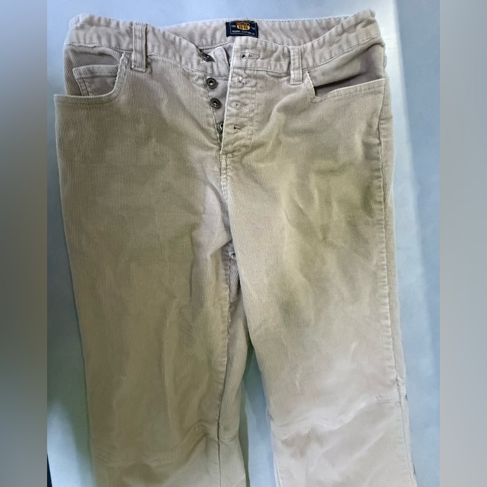 Route 66 retro corduroy beige trousers - cottagecore eclectic grandpa country